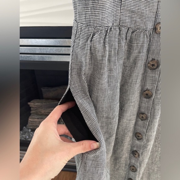 Reformation Thelma Linen Dress Houndstooth (Rare!) - Picture 4 of 6